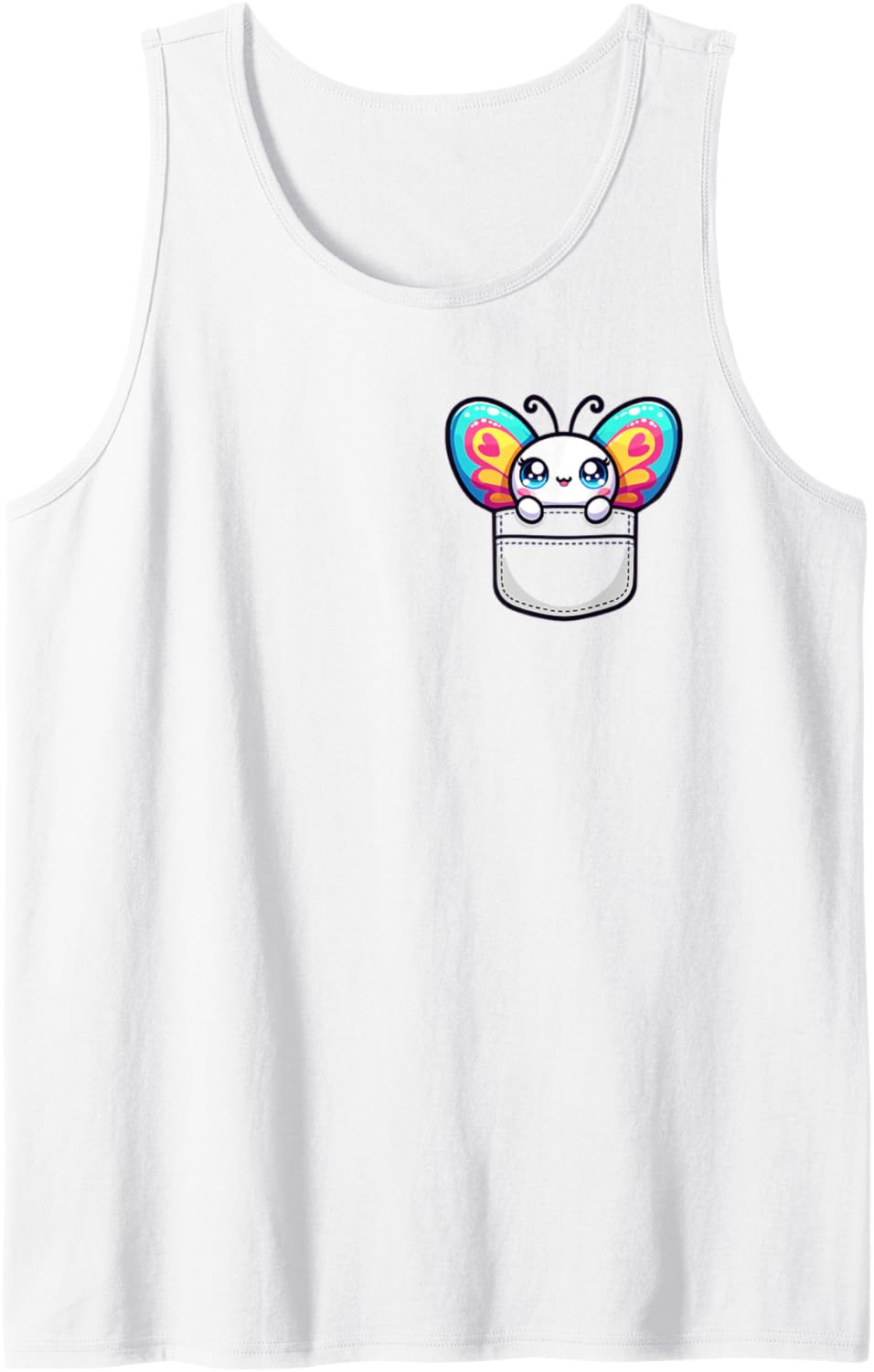 Adorable Cute Chibi Japanese Pocket Kawaii Butterfly Tank Top