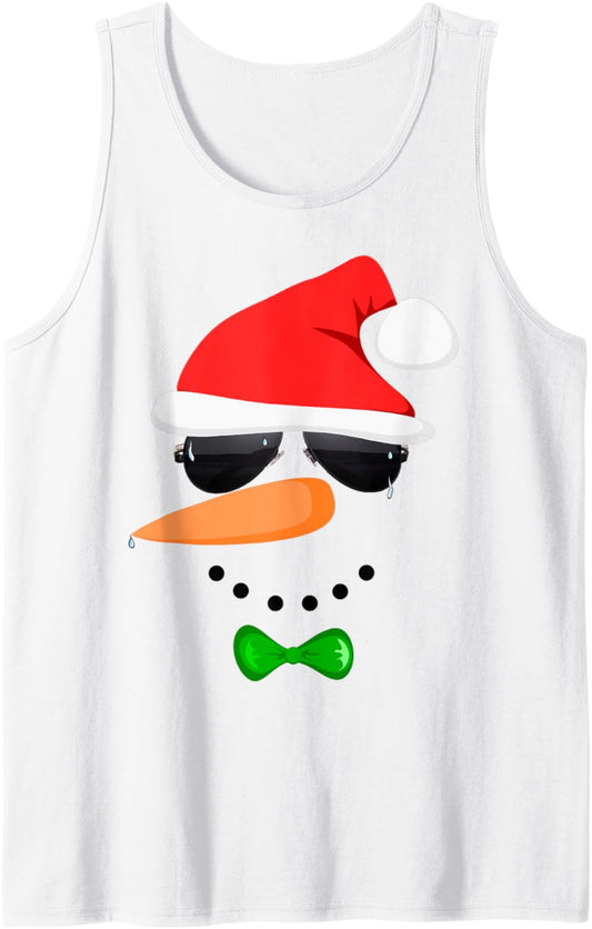 Christmas in July - Funny Melting Snowman Summer Santa Xmas Tank Top