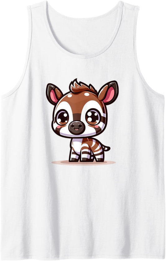 Adorable Cute Japanese Kawaii Chibi Okapi Tank Top