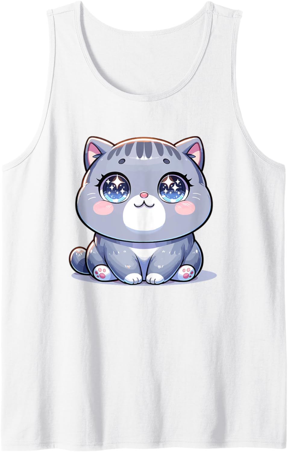 Adorable Cute Japanese Kawaii Chibi British Shorthair Tank Top