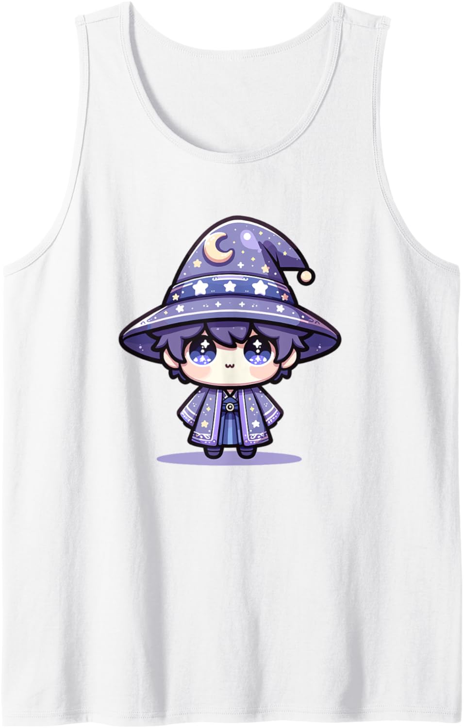 Adorable Cute Japanese Kawaii Chibi Wizard Tank Top