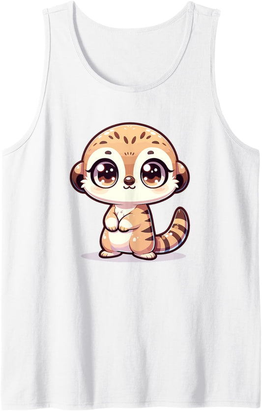 Adorable Cute Japanese Kawaii Chibi Meerkat Tank Top