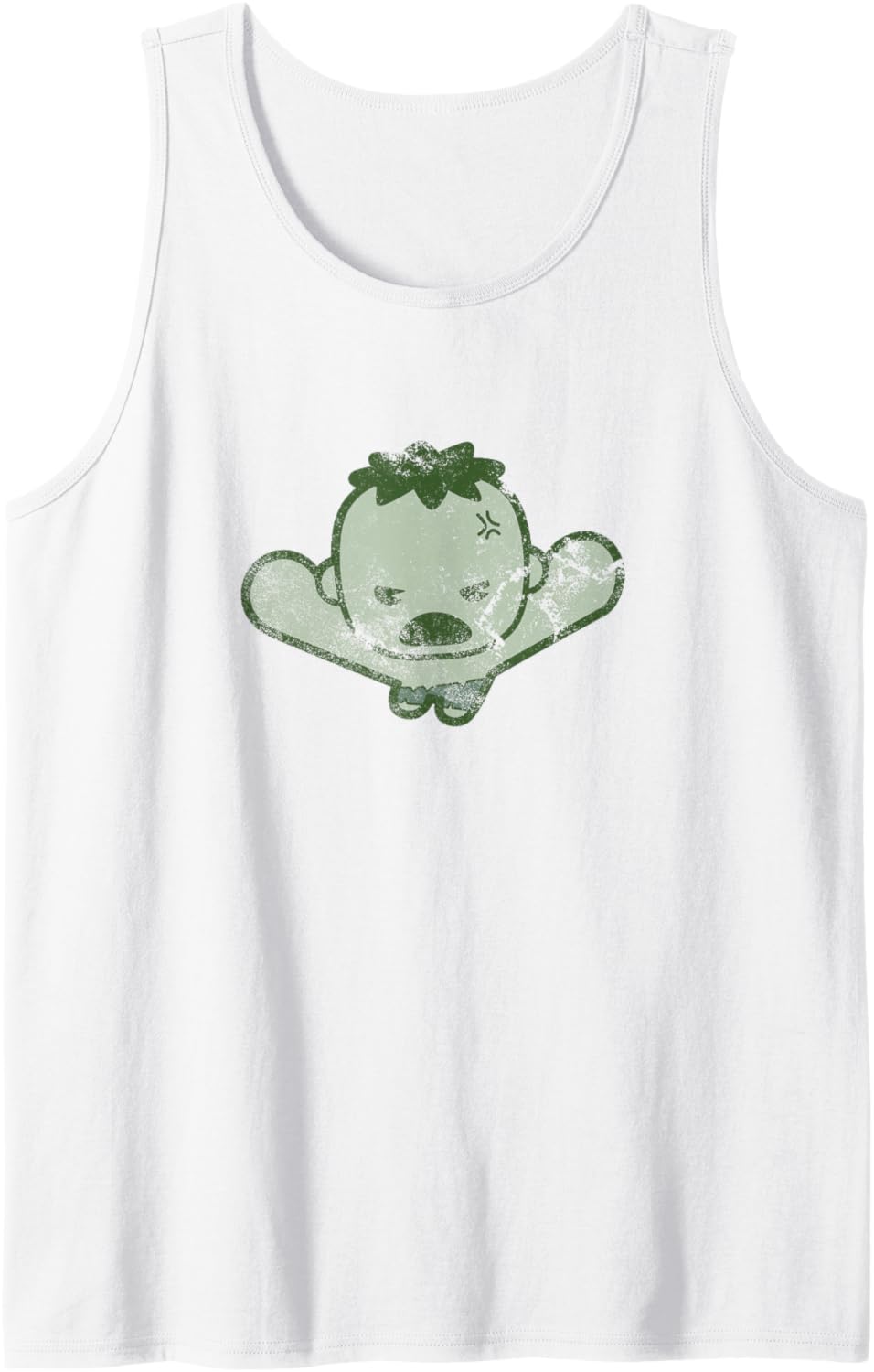 Marvel Kawaii Chibi Hulk Leaping Into Battle Distressed Tank Top