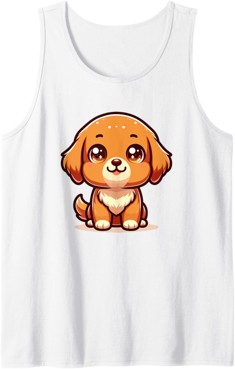 Adorable Cute Japanese Kawaii Chibi Golden Retriever Tank Top