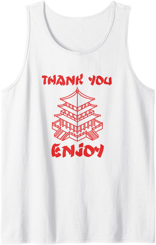 Chinese Food Take Out Box Thank You Enjoy House Tank Top