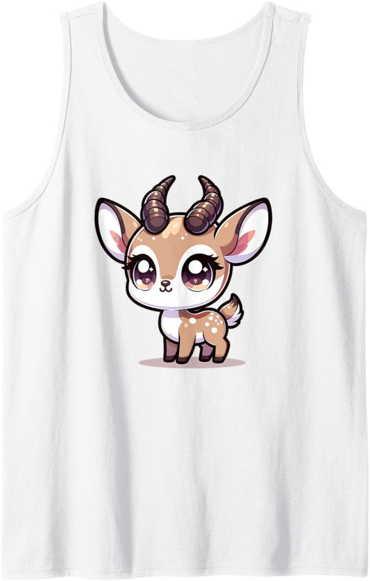Adorable Cute Japanese Kawaii Chibi Antelope Tank Top