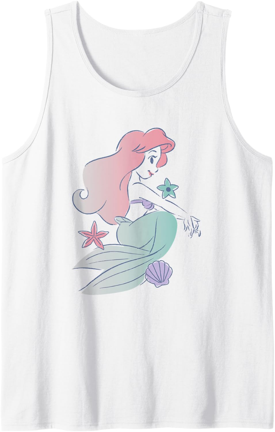 Disney The Little Mermaid Ariel Vintage Chibi Under Sea Tank Top