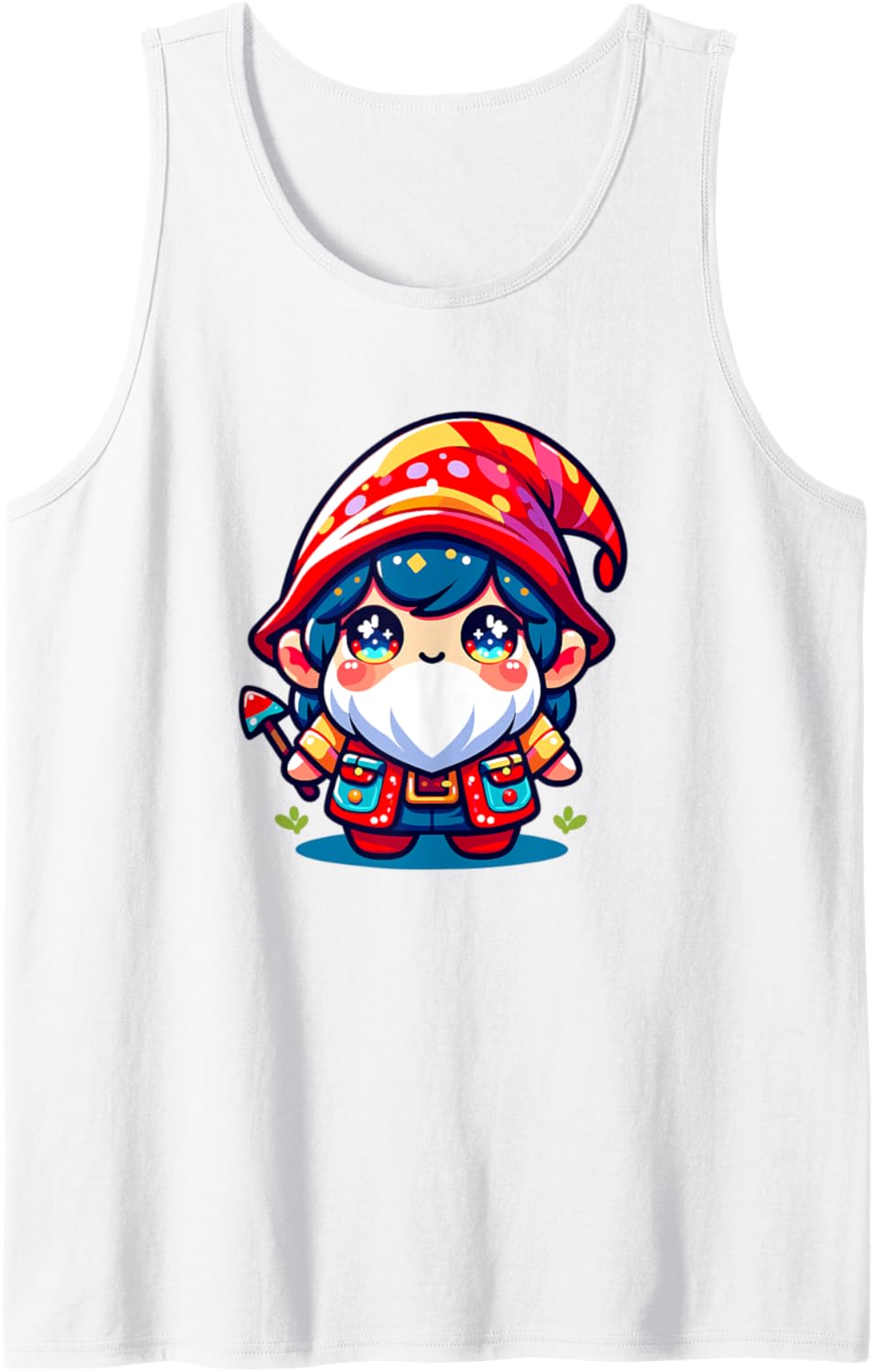 Adorable Cute Japanese Kawaii Chibi Gnome Tank Top