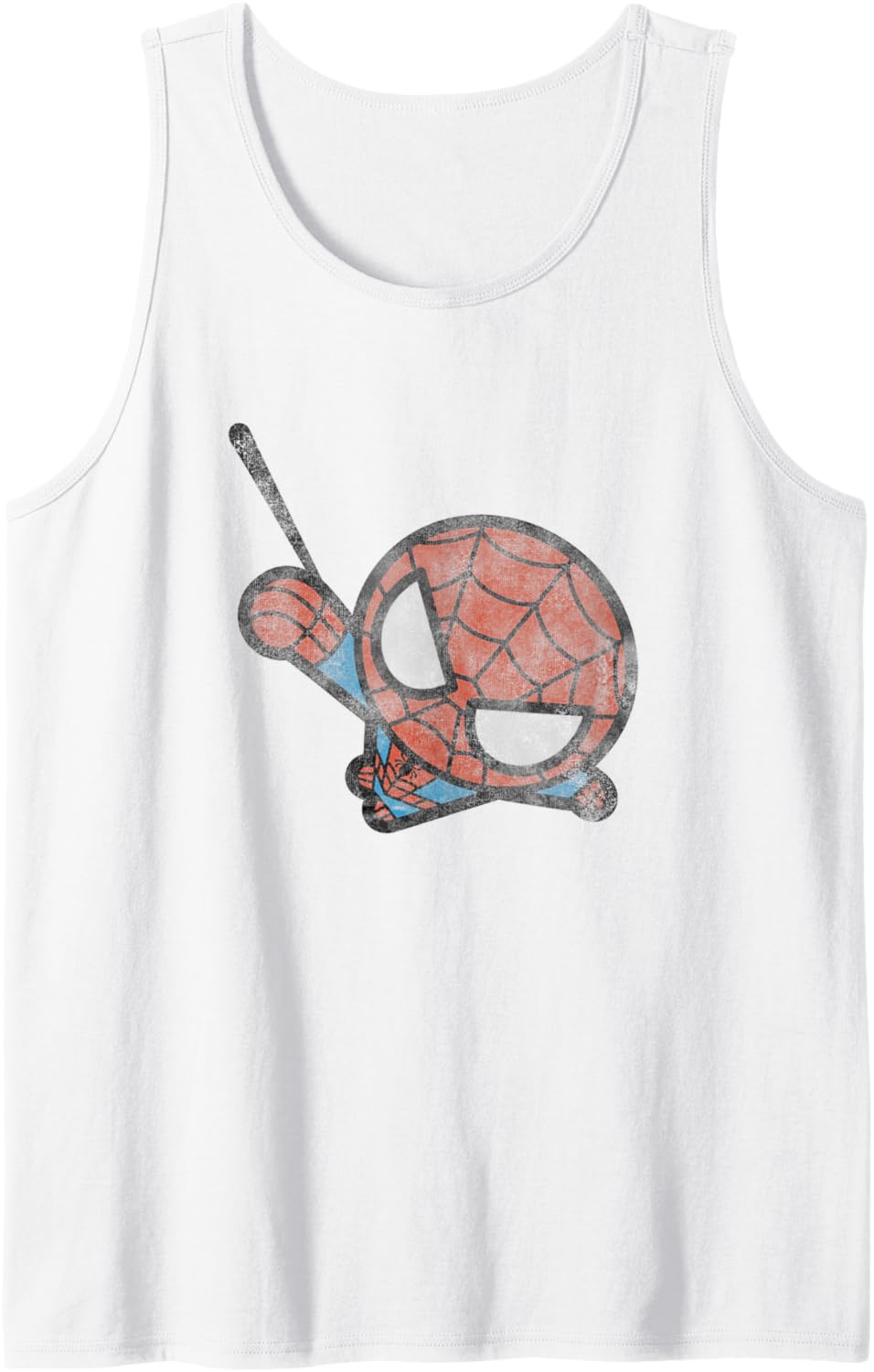 Marvel Kawaii Chibi Spider-Man Web Thwip Distressed Tank Top