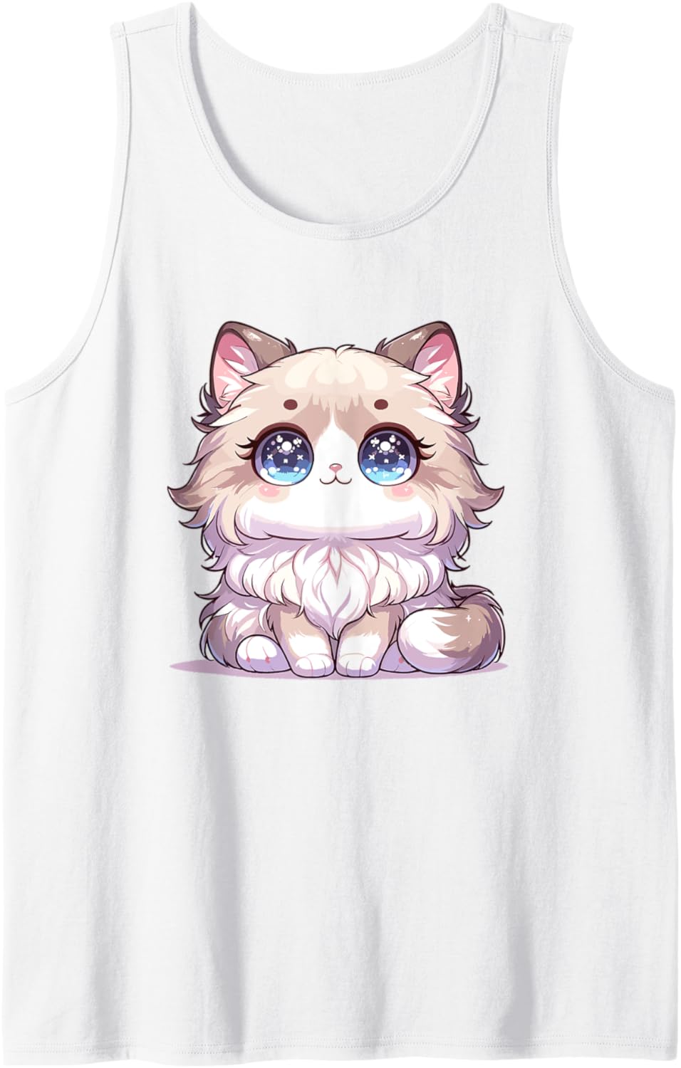Adorable Cute Japanese Kawaii Chibi Ragdoll Cat Tank Top