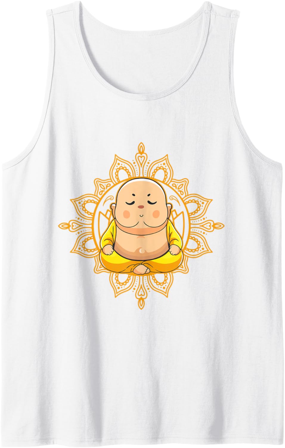 Cute Buddha Funny Little Kawaii Chibi Buddha Meditating Tank Top