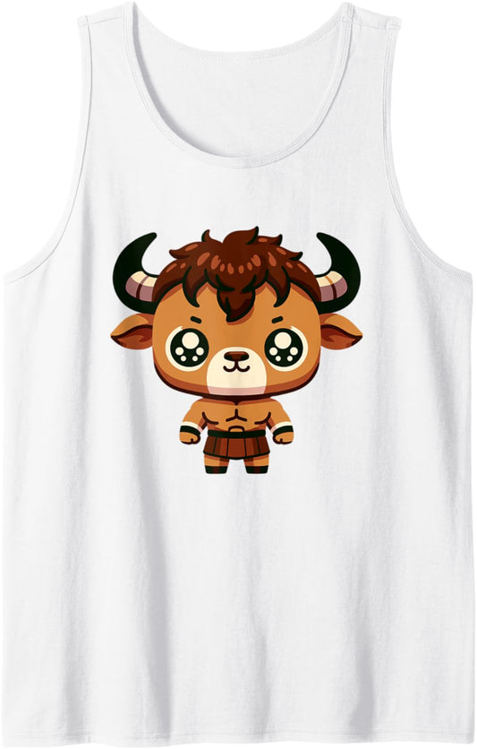 Adorable Cute Japanese Kawaii Chibi Minotaur Tank Top
