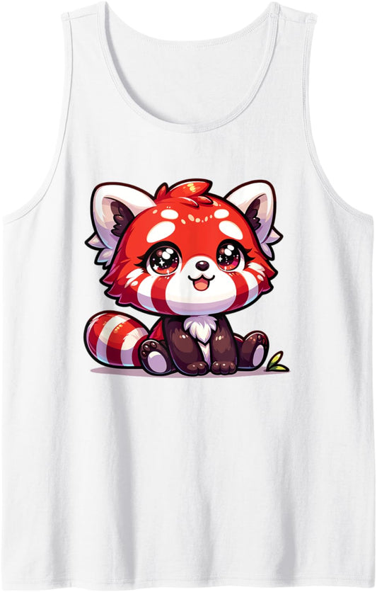 Adorable Cute Japanese Kawaii Chibi Red Panda Tank Top