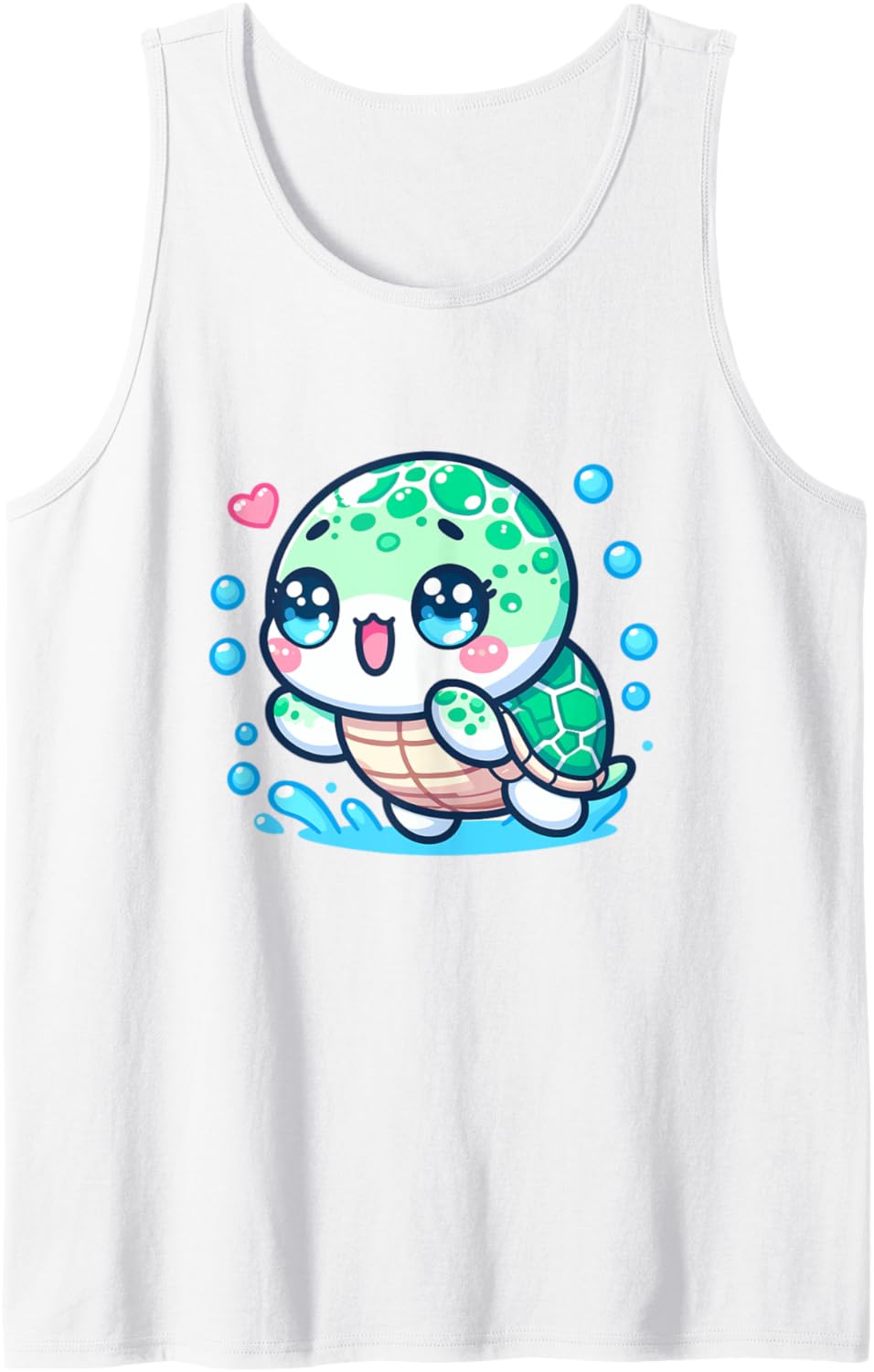 Adorable Cute Japanese Kawaii Chibi Sea Turtle Tank Top