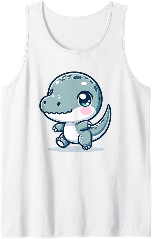 Adorable Cute Japanese Kawaii Chibi Allosaurus Tank Top