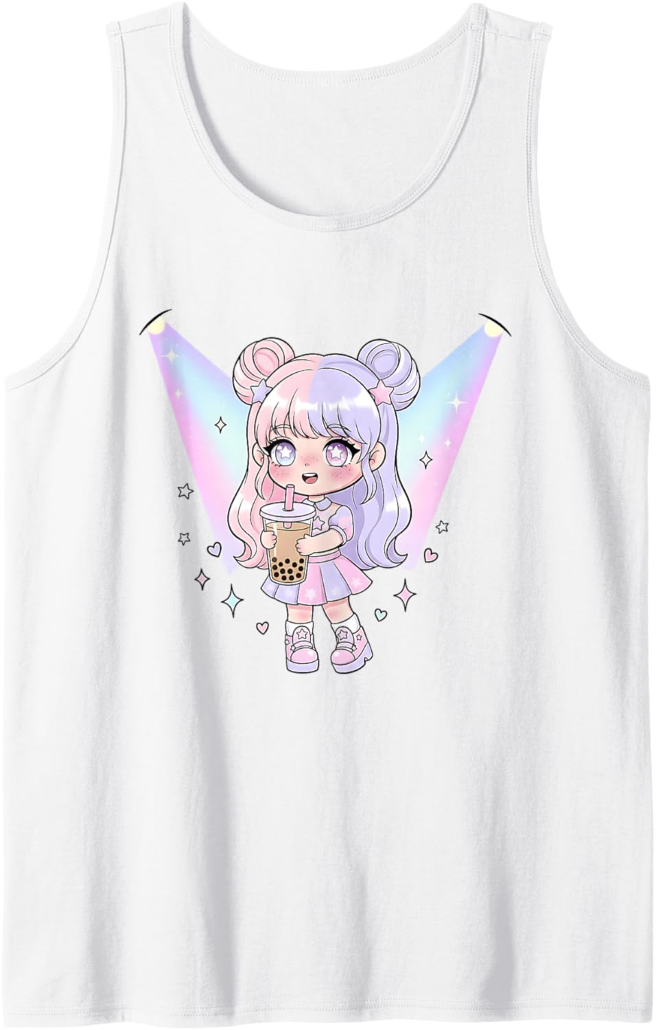 Kawaii Boba Tea Girl Chibi Anime Aesthetic Tank Top