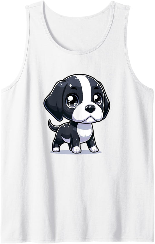 Adorable Cute Japanese Kawaii Chibi Great Dane Tank Top