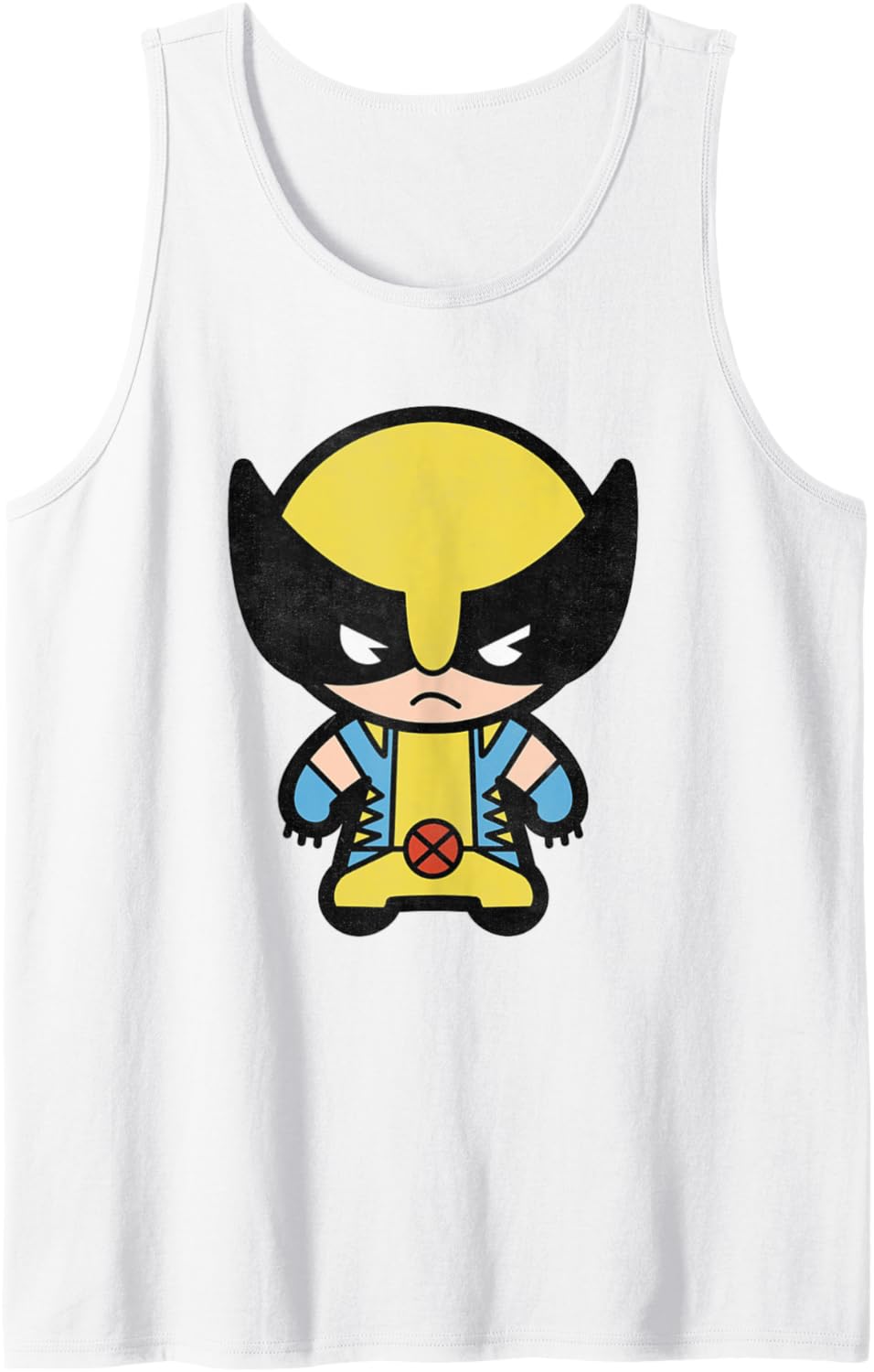 Marvel Kawaii Chibi Angry Wolverine Claws Out Portrait Tank Top
