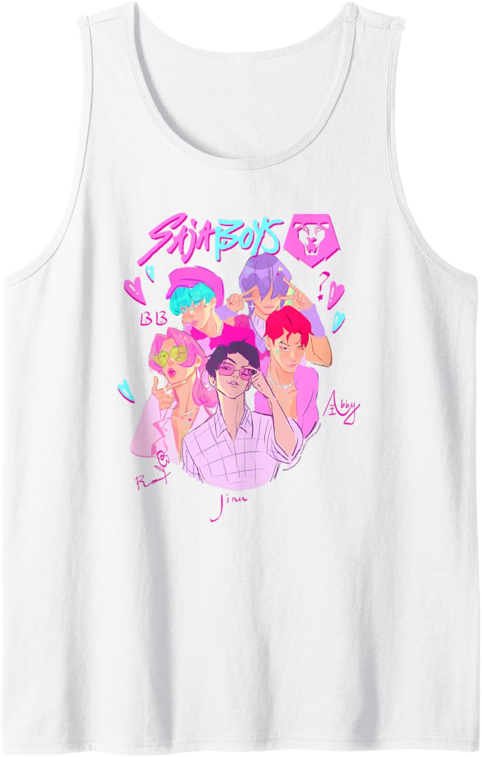 Kpop Demon Hunters Halloween Saja Boys Demon Group Portrait Tank Top