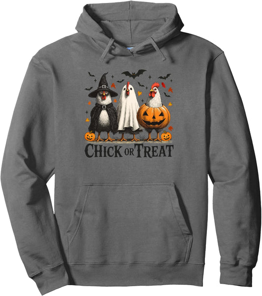 Chick Or Treat Spooky Chicken Halloween Spooky Season Pullover Hoodie