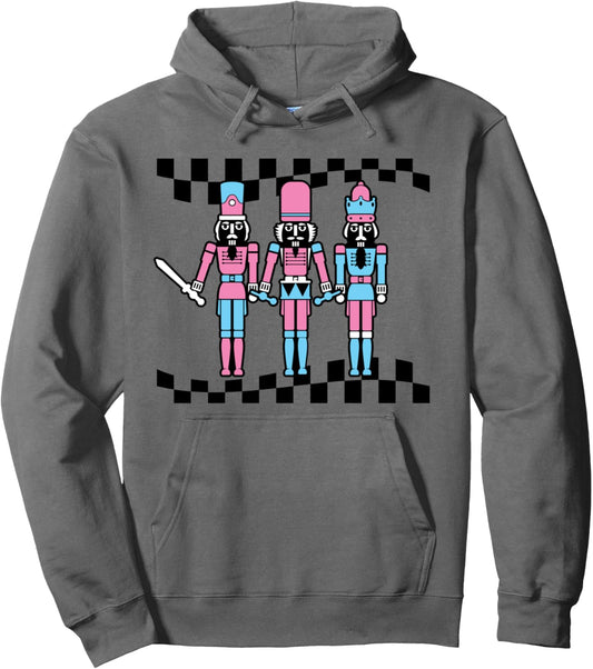 Christmas Pink Nutcracker Squad Toy Soldier Costume Xmas Pullover Hoodie