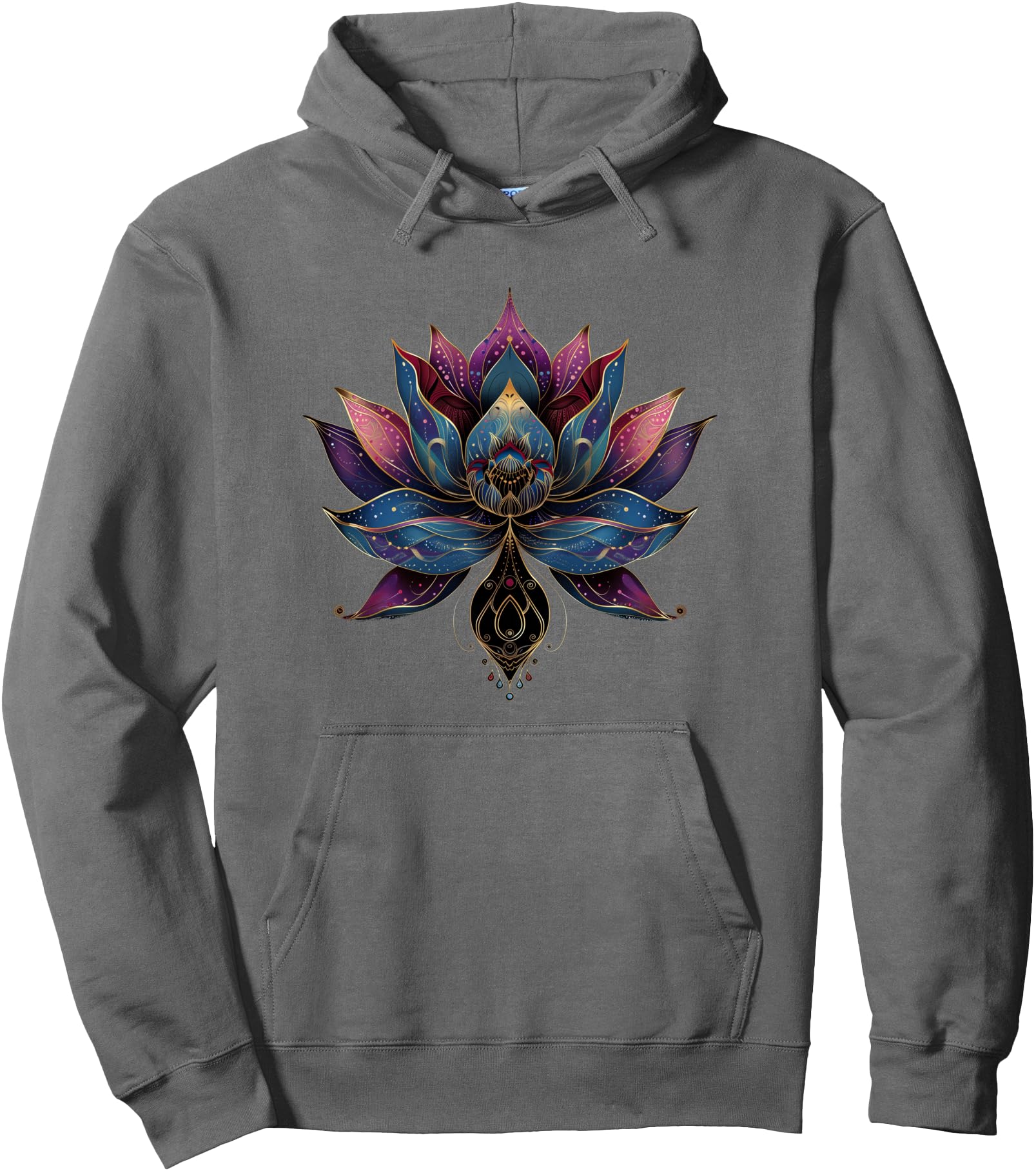 Lotus Flower Vintage Japanese Zen Buddhism Yoga Pullover Hoodie