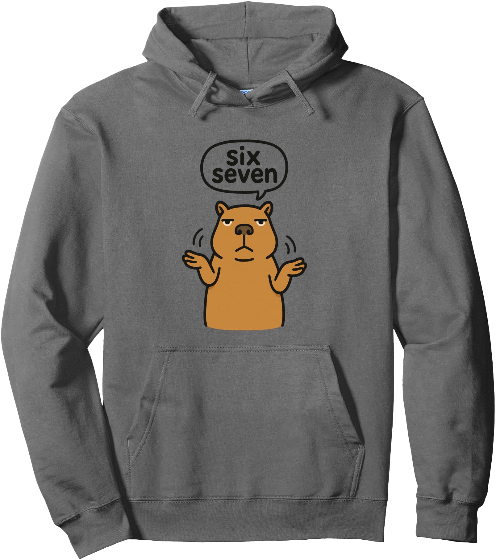 67 Six Seven 6-7 Capybara - Funny Teen Brainrot Meme Pullover Hoodie
