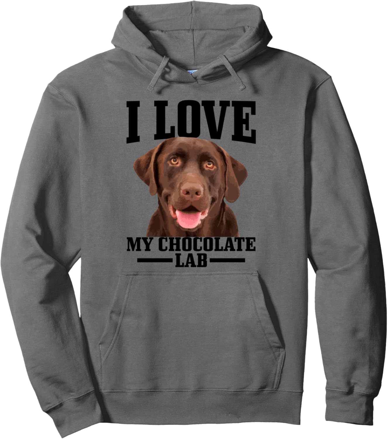 Chocolate Labrador Retriever Mom Dad I Love My Lab Dog Pullover Hoodie