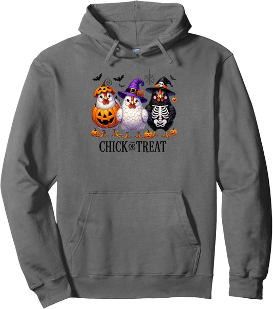 Chick Or Treat Pumpkin Halloween costume Funny Halloween Pullover Hoodie