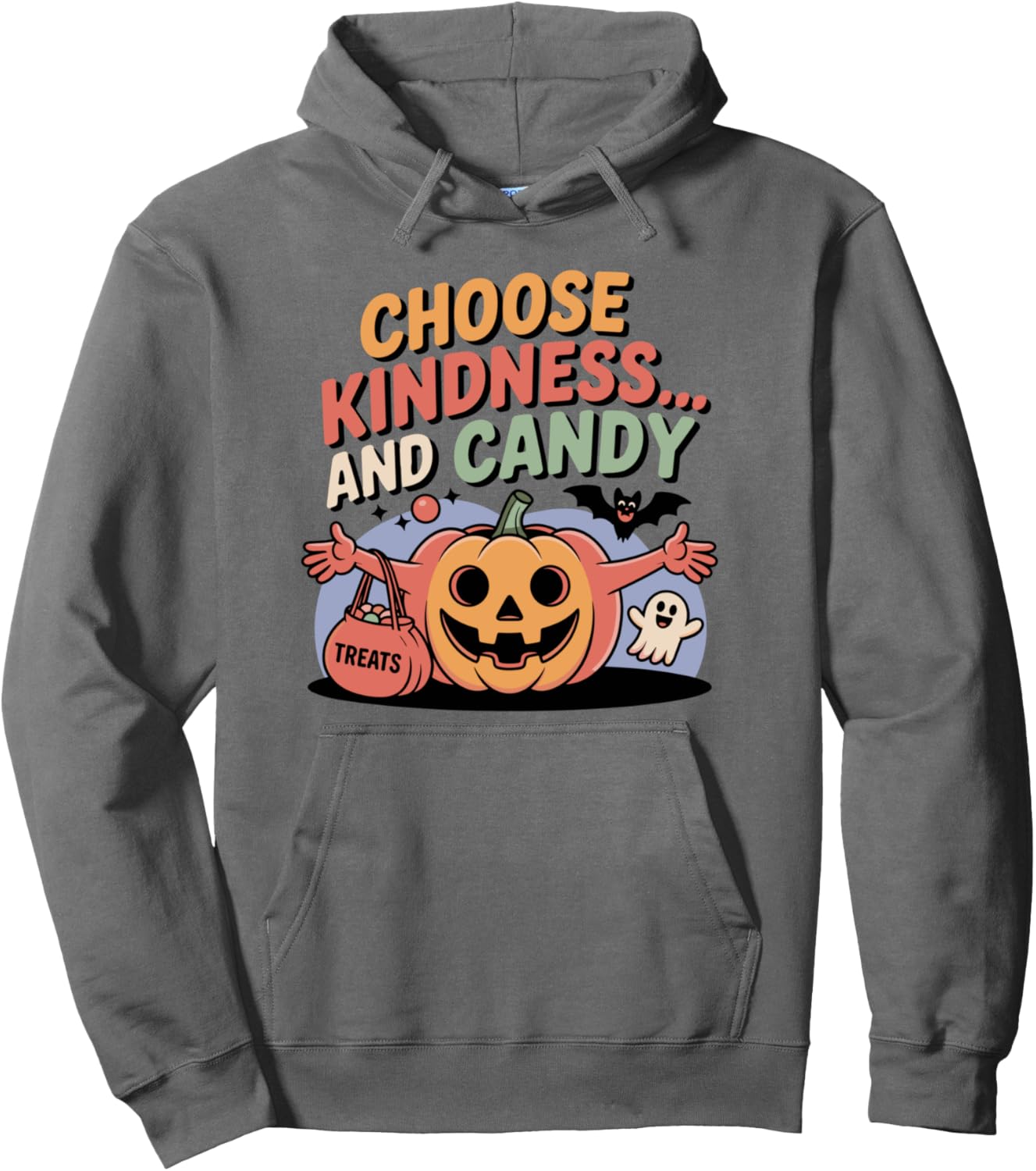 Choose Kindness Candy Pumpkin Ghost Bat Halloween Pullover Hoodie