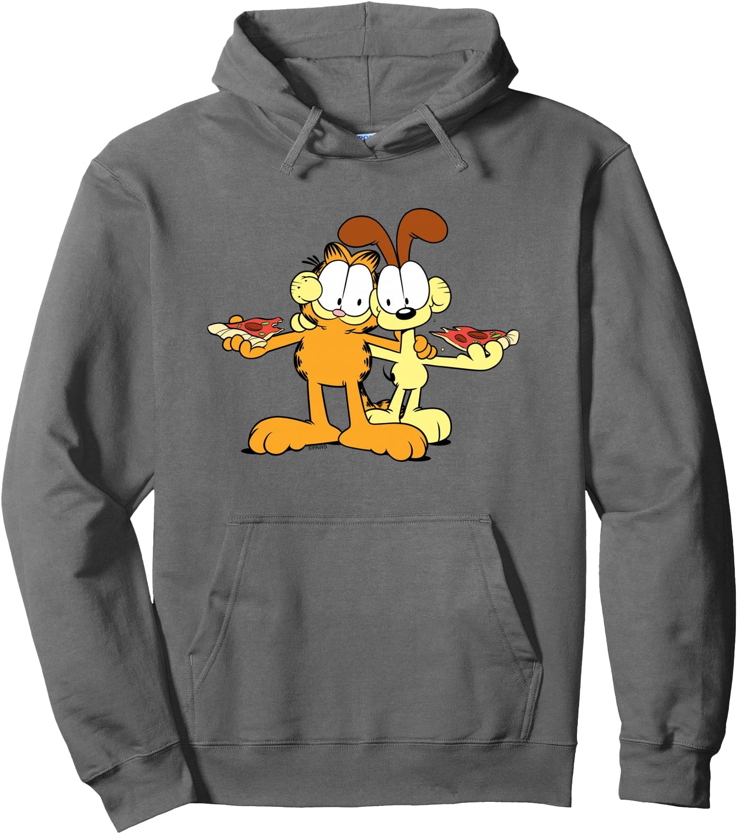 Garfield & Odie Happy Pizza Hug Cartoon Cat Pullover Hoodie