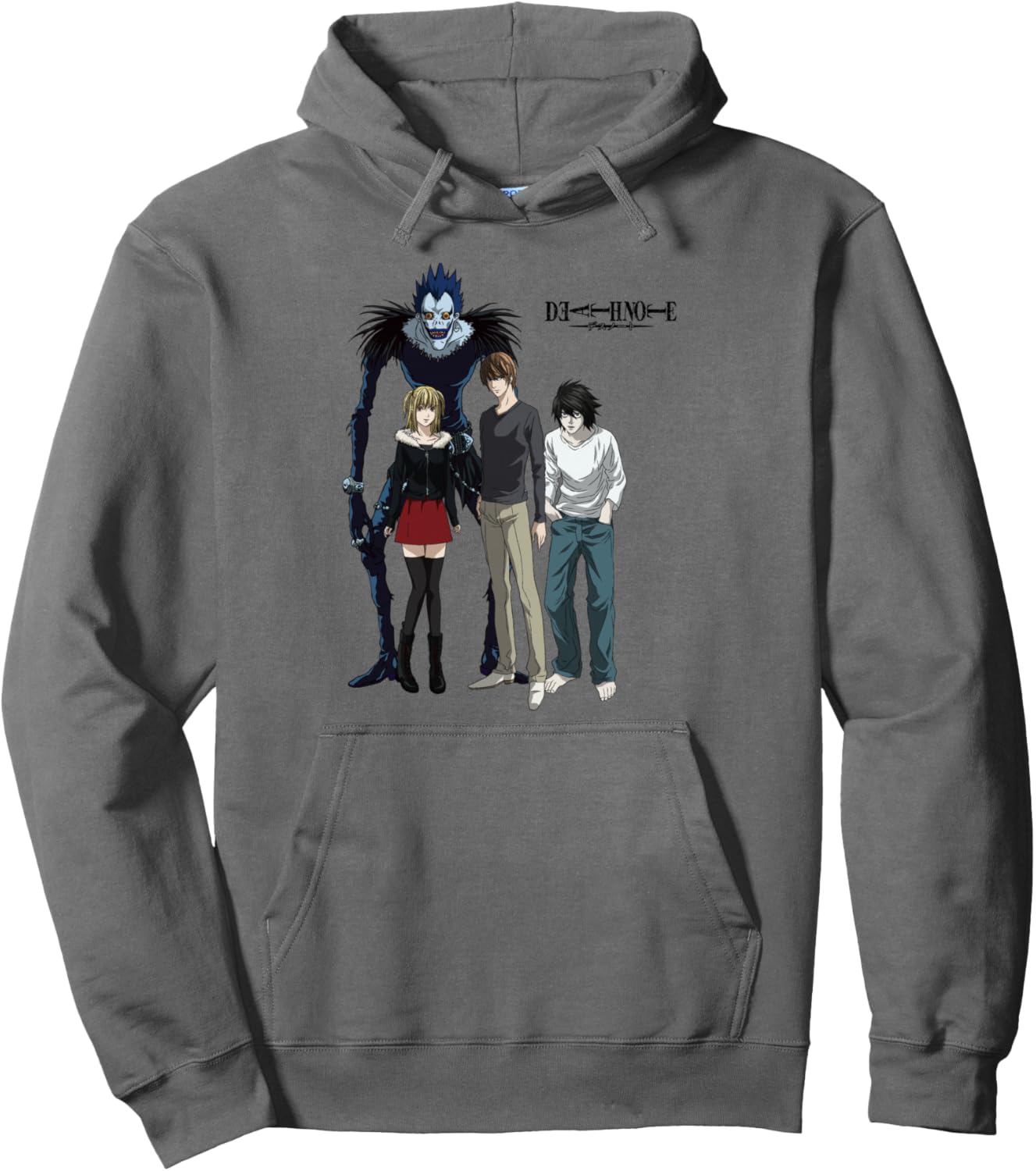 Death Note Main Characters Posing with Logo Anime Pullover Hoodie