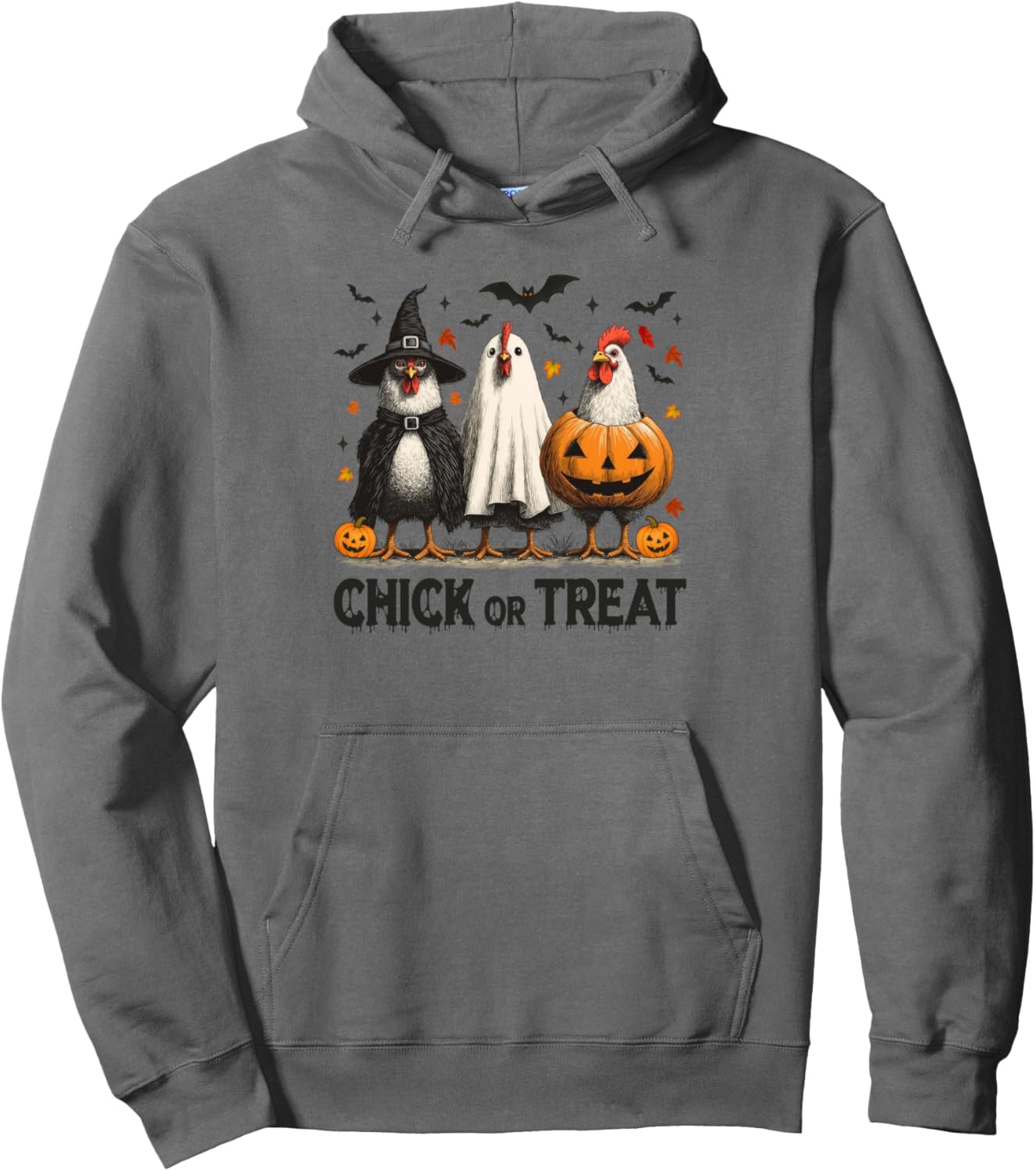 Chick Or Treat Spooky Chicken Halloween Spooky Season Kids Pullover Hoodie