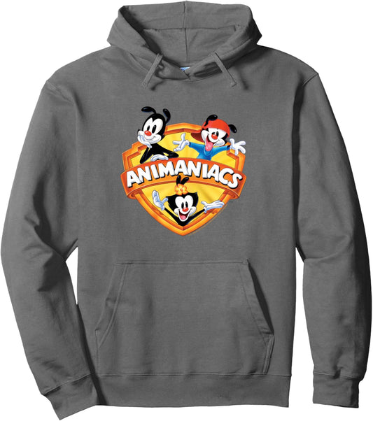 Animaniacs Classic Logo with Warner Siblings Funny Cartoon Pullover Hoodie