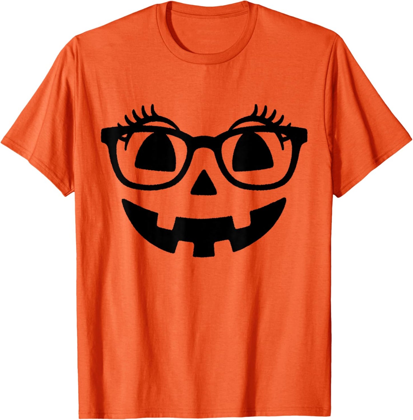 Pumpkin with Eyelashes Halloween Fall Jack-O-Lantern Face