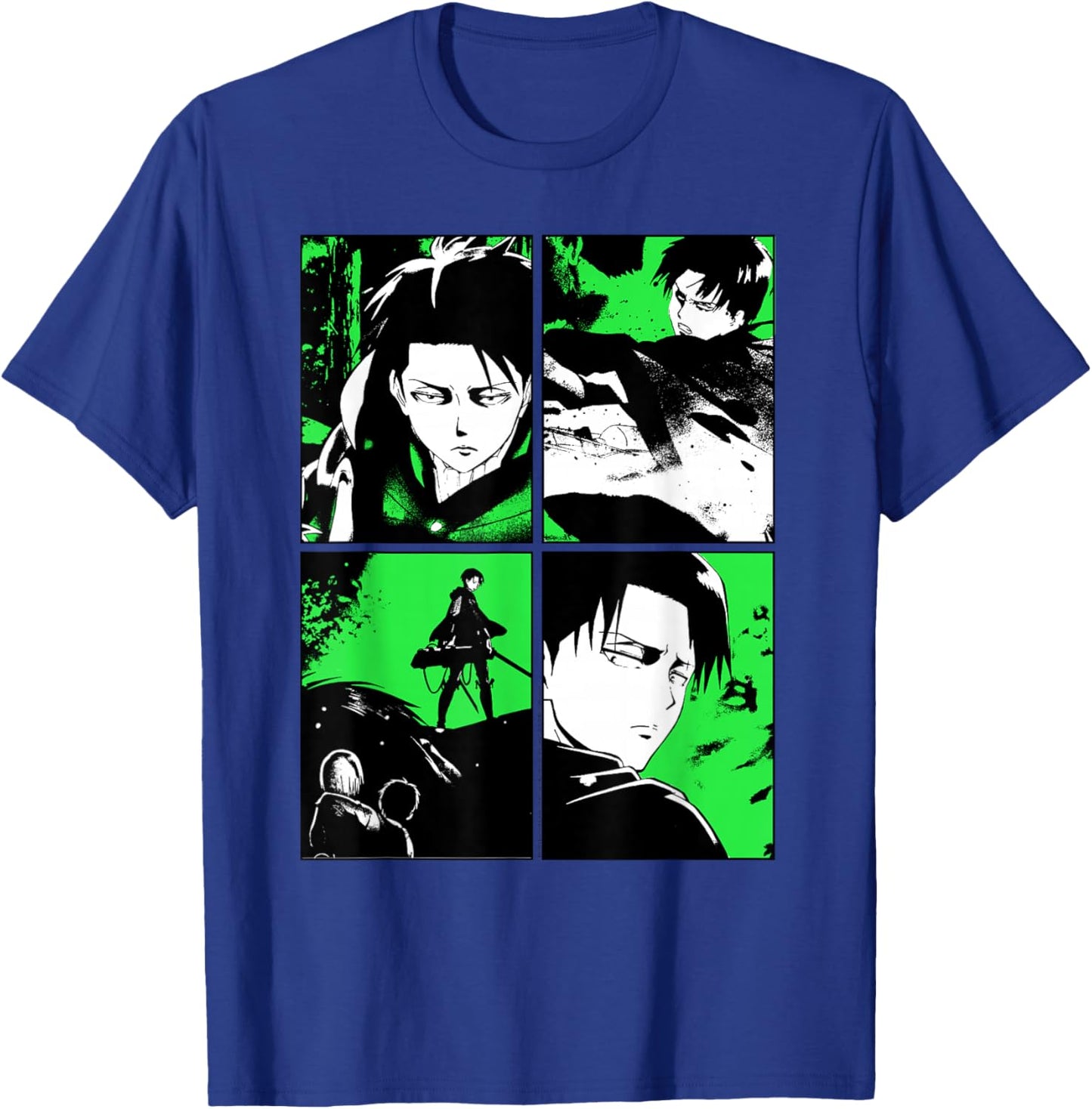 Attack on Titan Levi 4 Panel Graphic Pop Art Anime