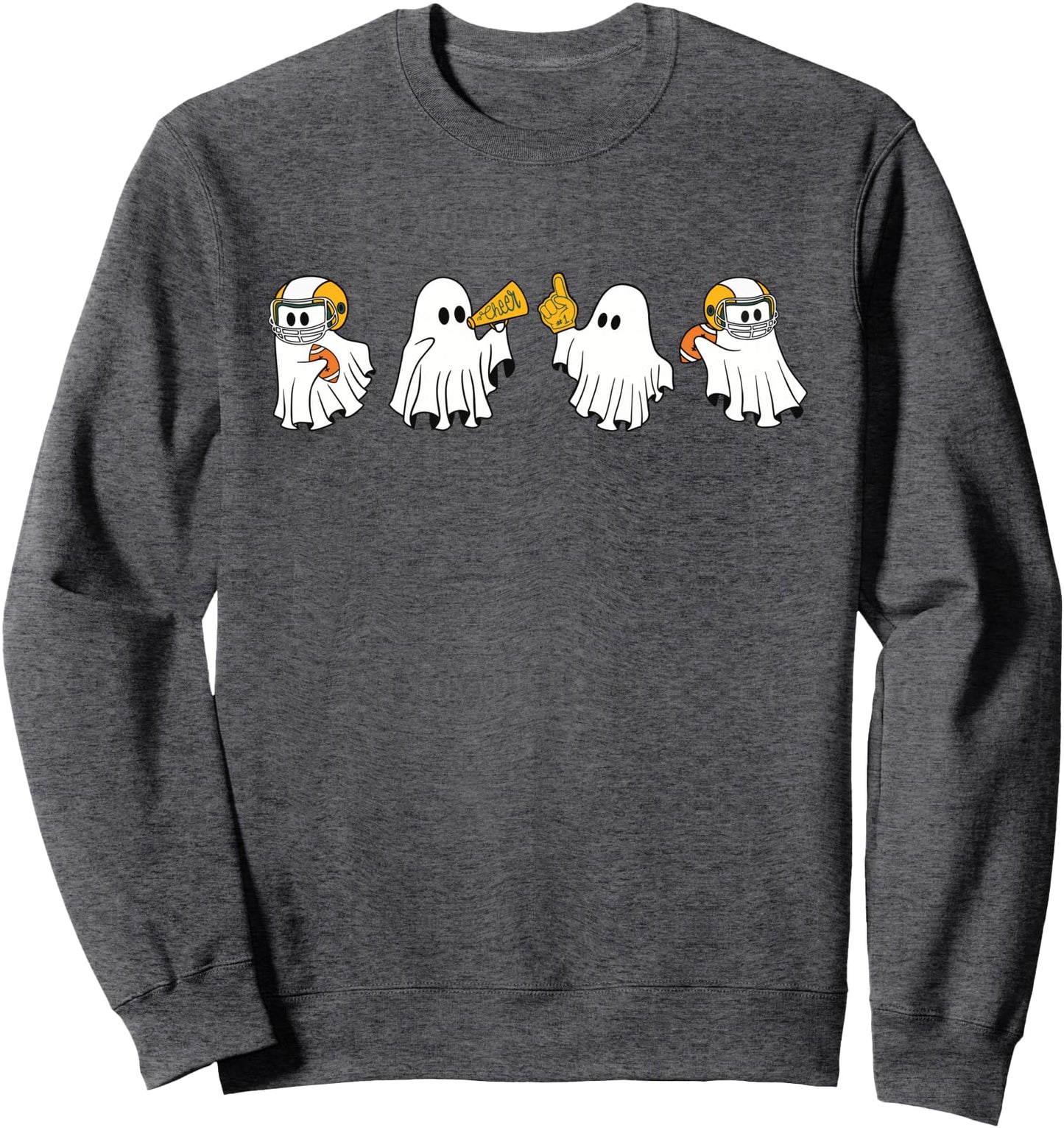 Football Ghost Sport Cheer Leader Spooky Season Halloween Sweatshirt