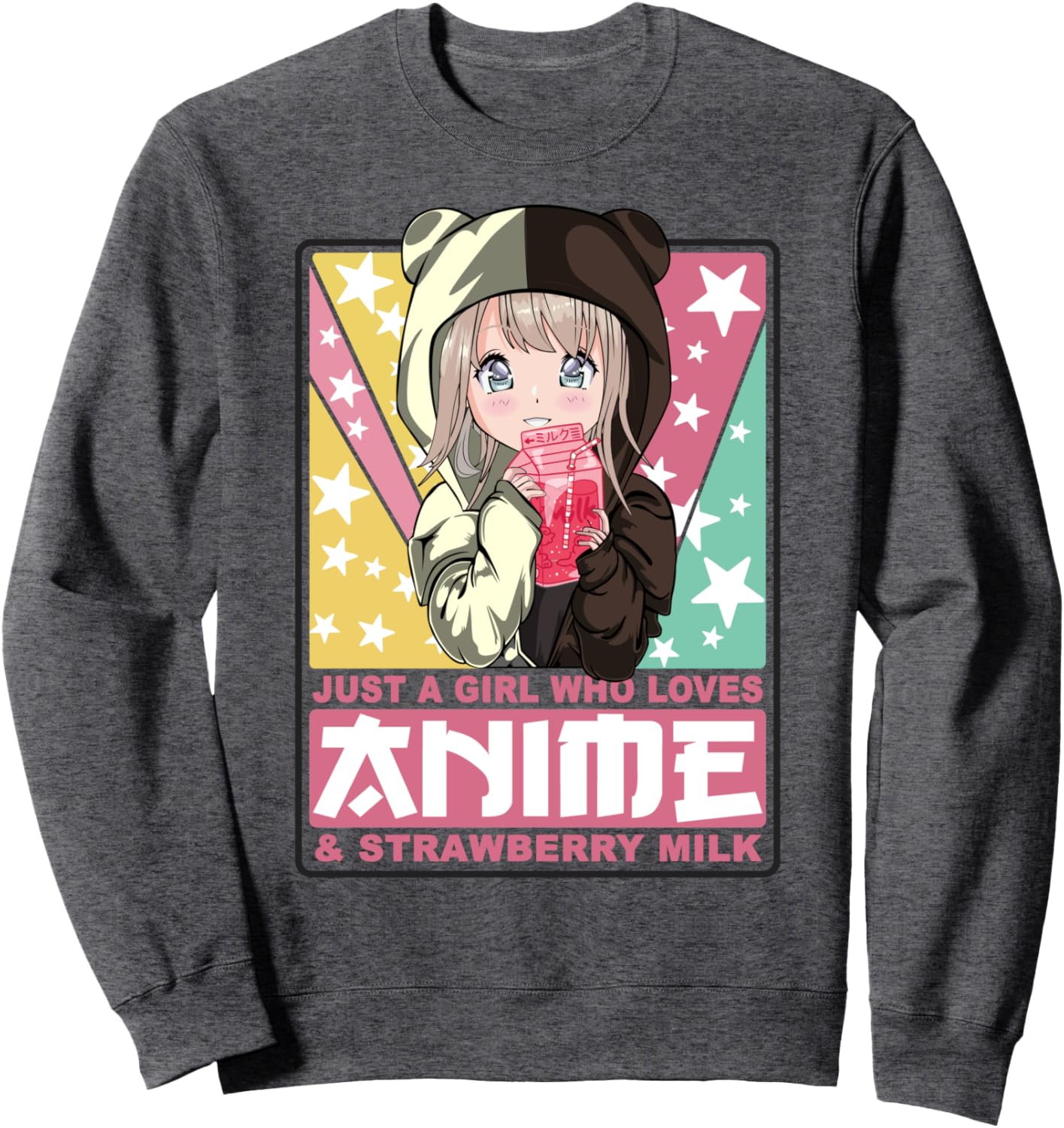 Kawaii Otaku - Cute Japanese Strawberry Milk - Anime Girls Sweatshirt