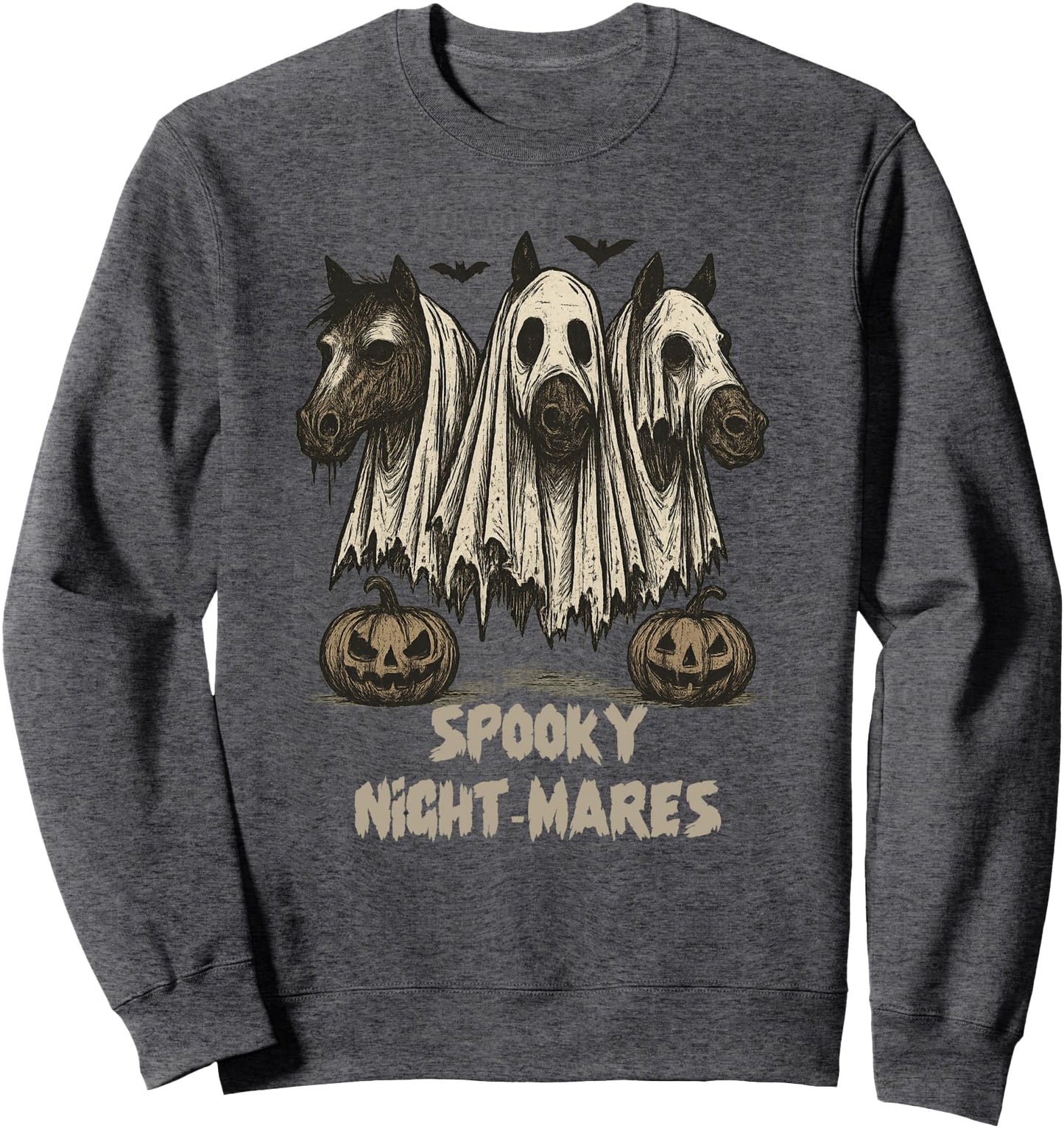 Halloween Spooky Night Mares Horse, Spooky Ghost Horse Sweatshirt