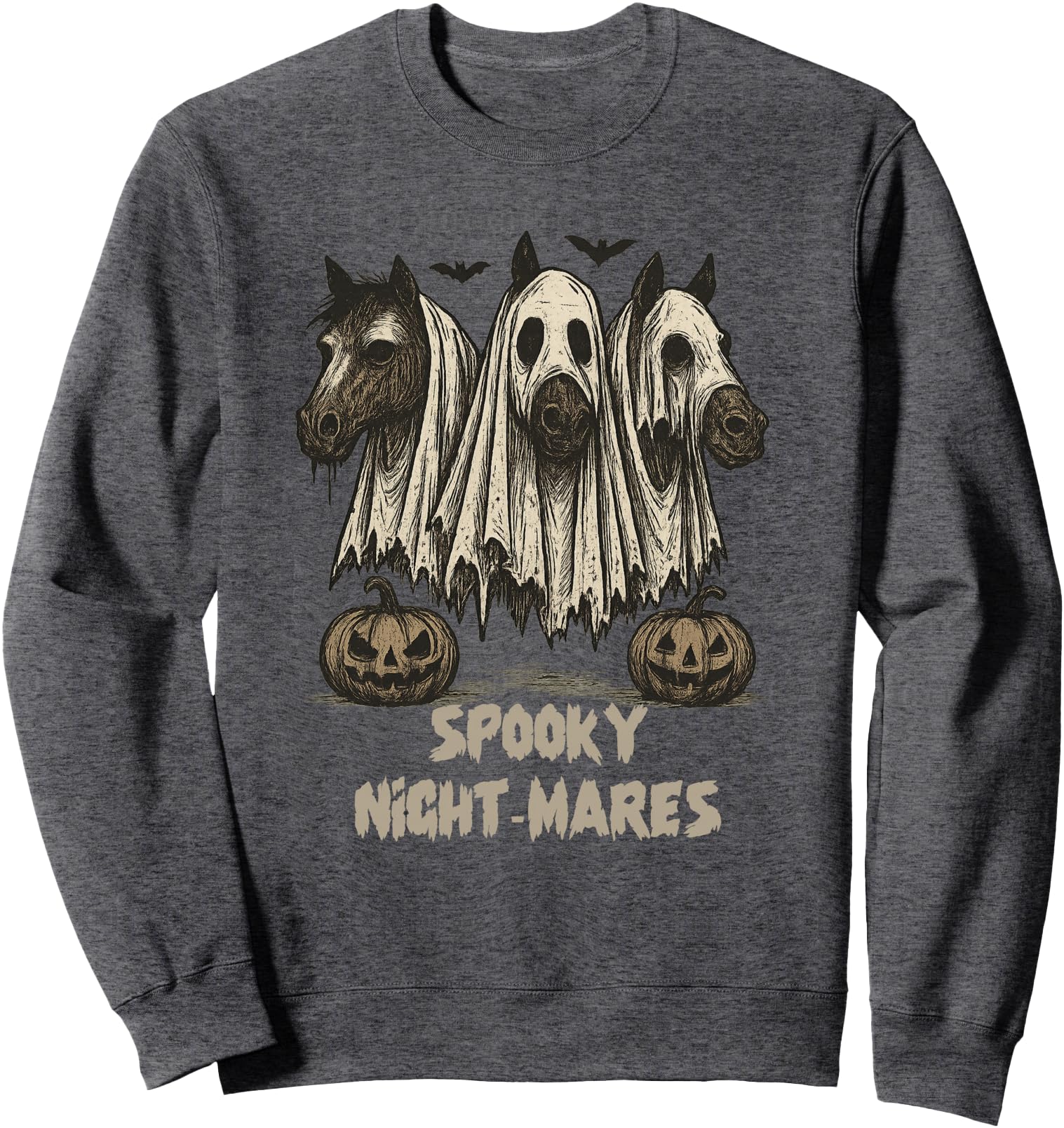 Halloween Spooky Night Mares Horse, Spooky Ghost Horse Sweatshirt