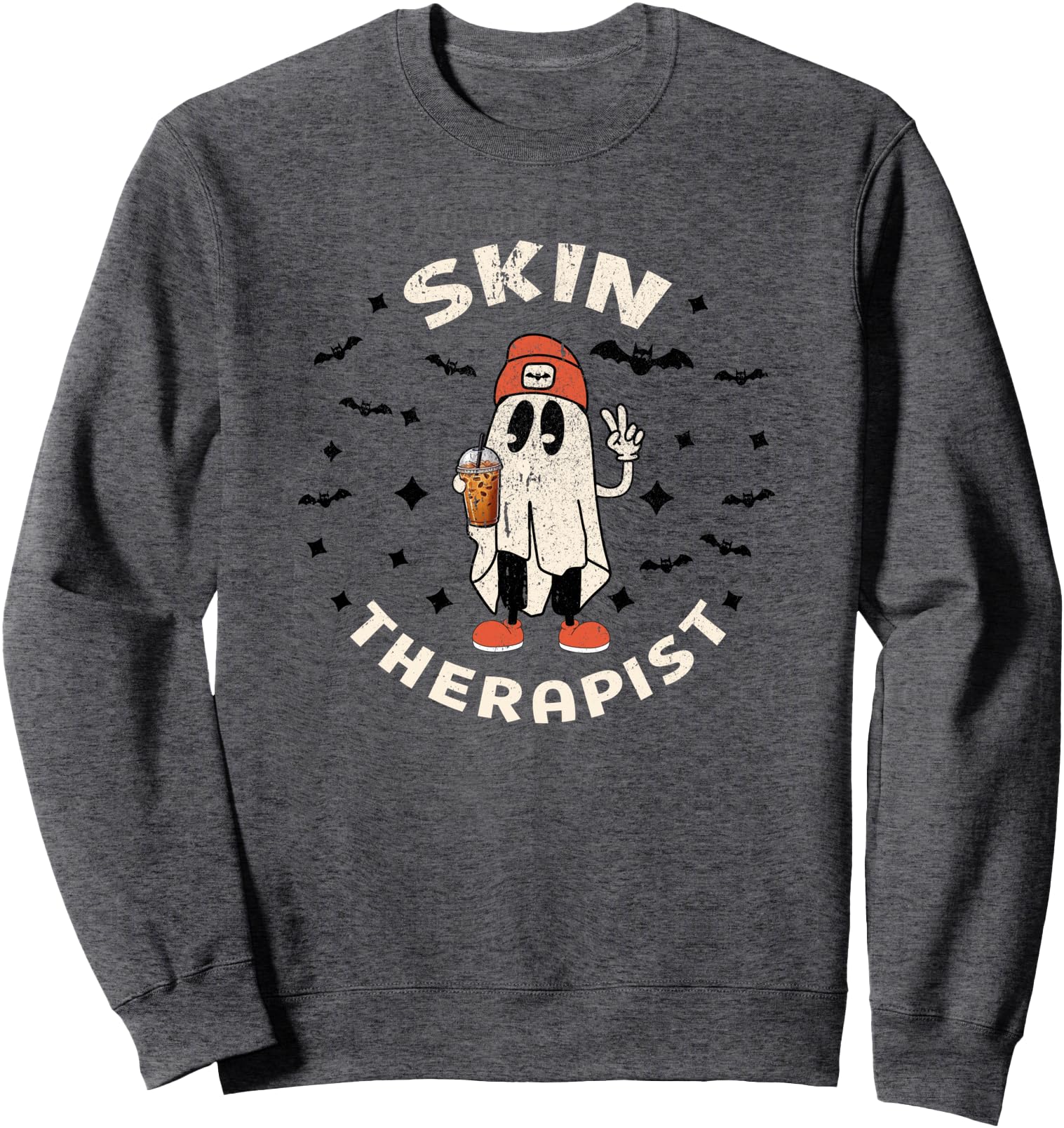 Halloween Esthetician Cosmetology Dermatology Ghost Fall Sweatshirt