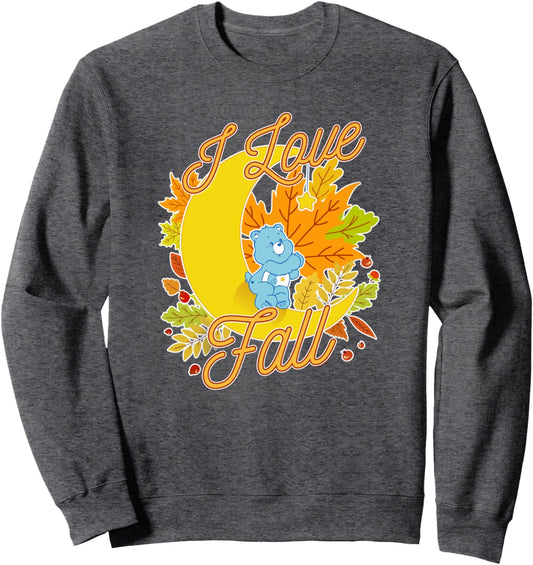 Care Bears Thanksgiving Bedtime Bear I Love Fall Moon Logo Sweatshirt