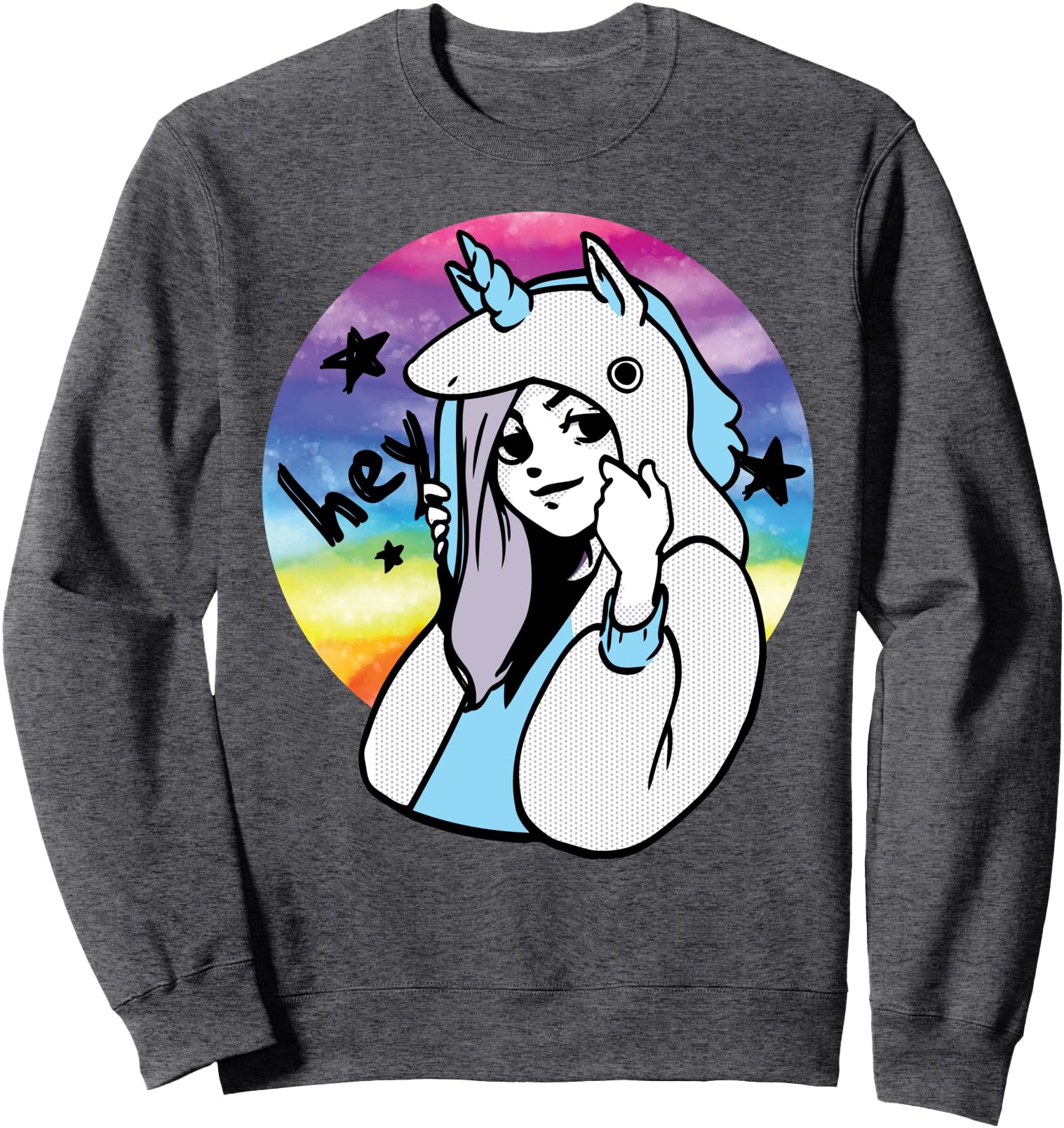 Rainbows - Anime Unicorn Girl - Otaku Japanese Aesthetics Sweatshirt