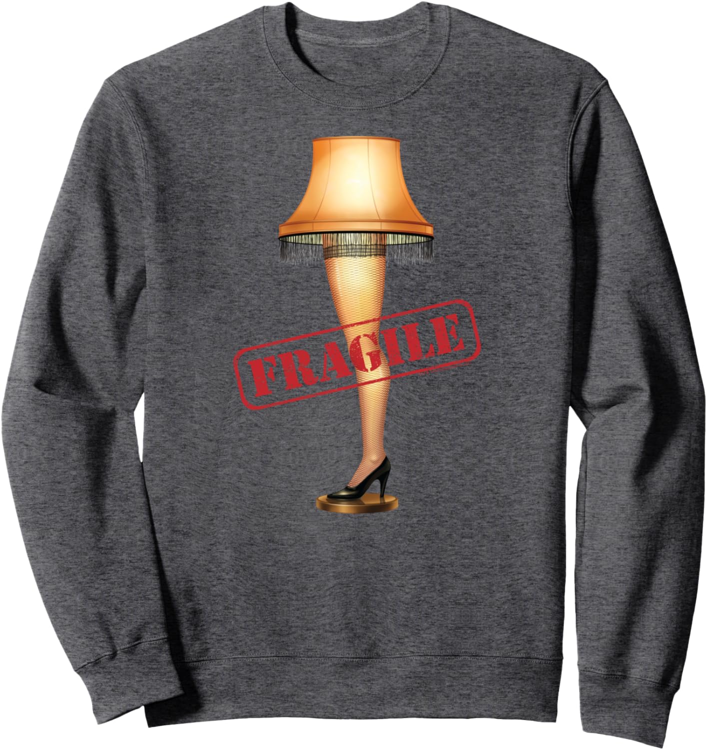 A Christmas Story Fragile Stamp Leg Lamp Funny Holiday Sweatshirt