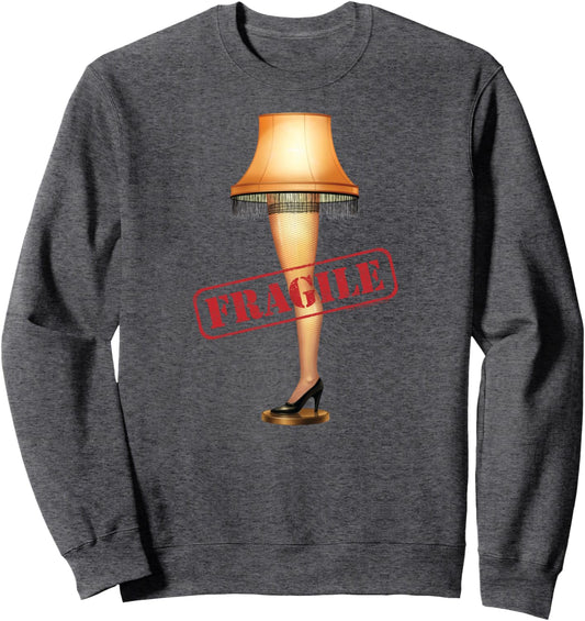 A Christmas Story Fragile Stamp Leg Lamp Funny Holiday Sweatshirt