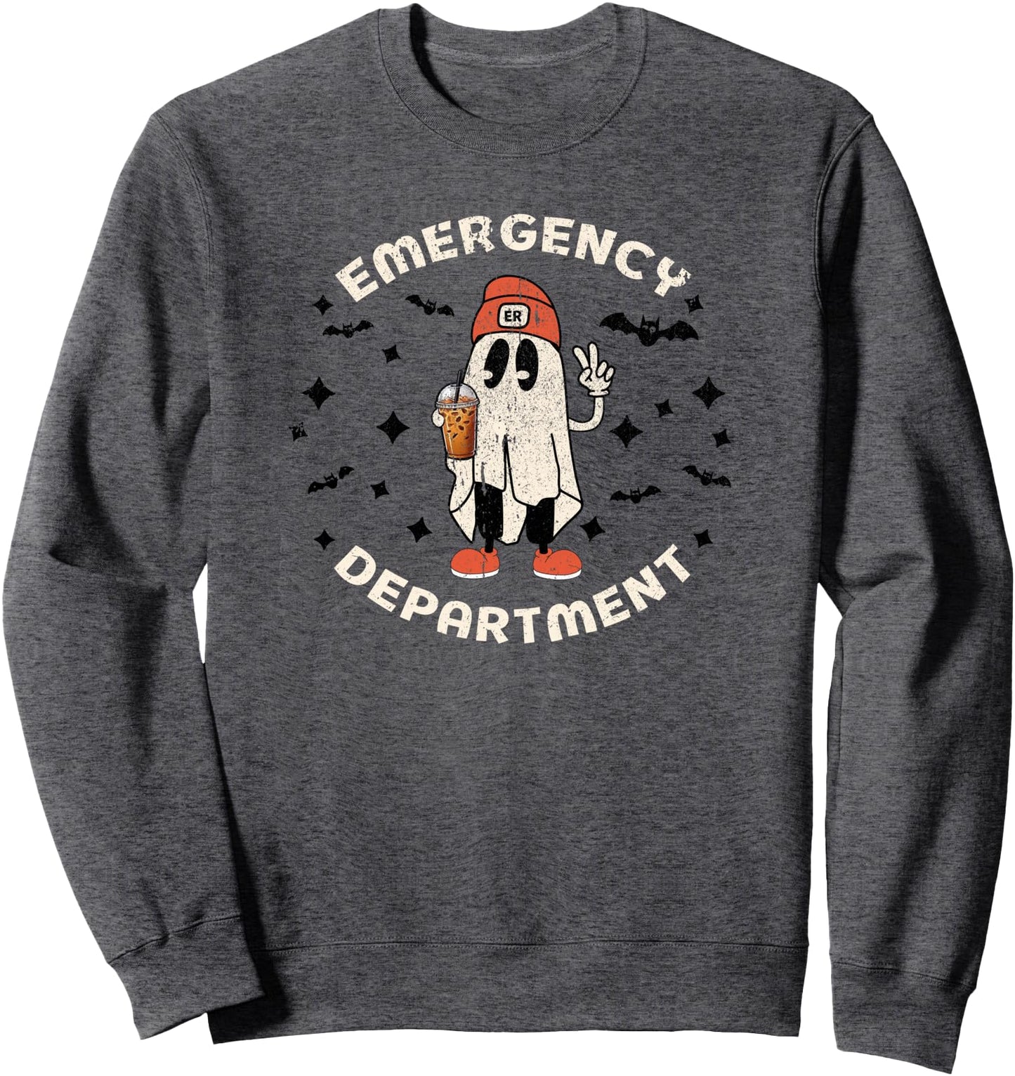 Halloween Emergency Department Ghost ER Nurse Tech ED Nurse Sweatshirt