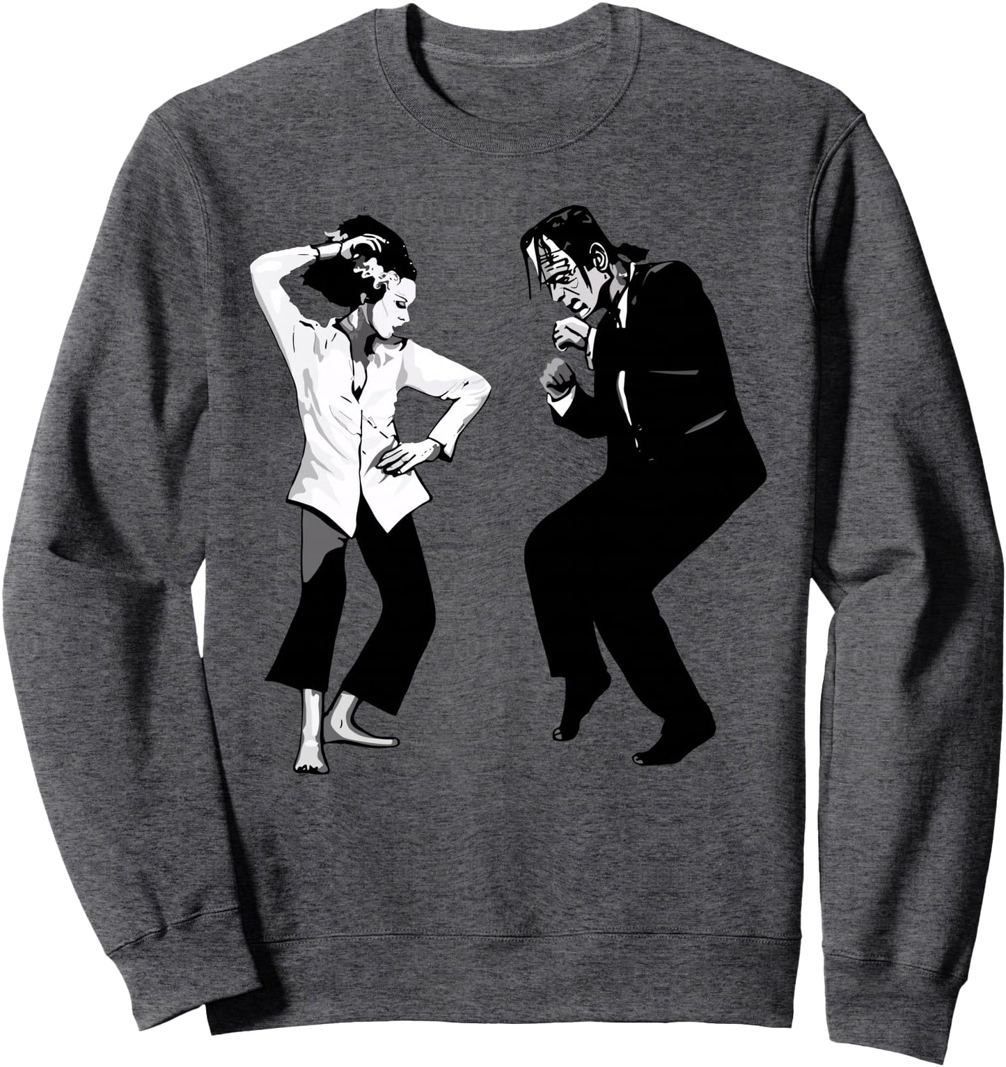 Retro Funny Frankenstein Monster And Bride Dancing Halloween Sweatshirt