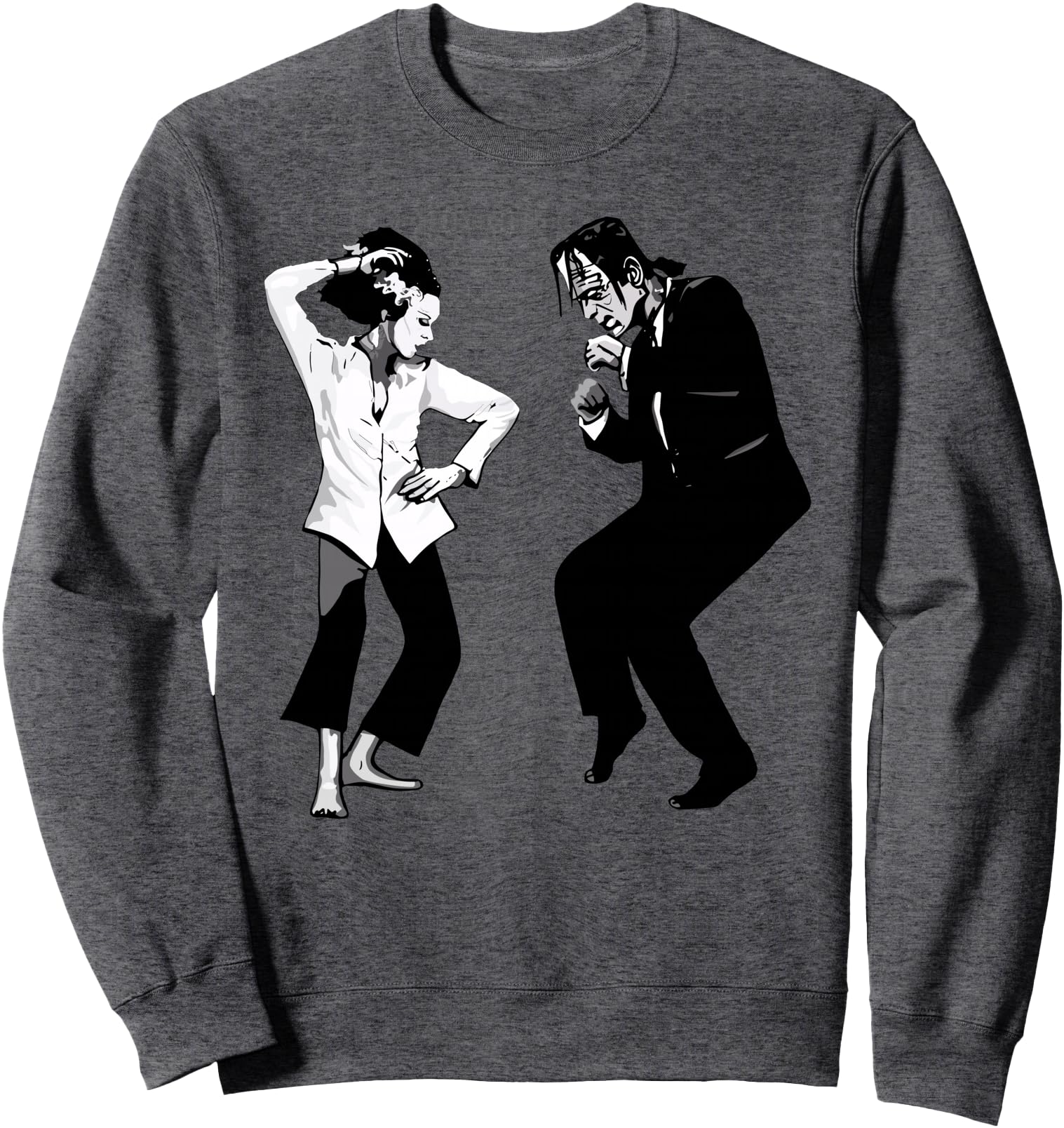 Retro Funny Frankenstein Monster And Bride Dancing Halloween Sweatshirt