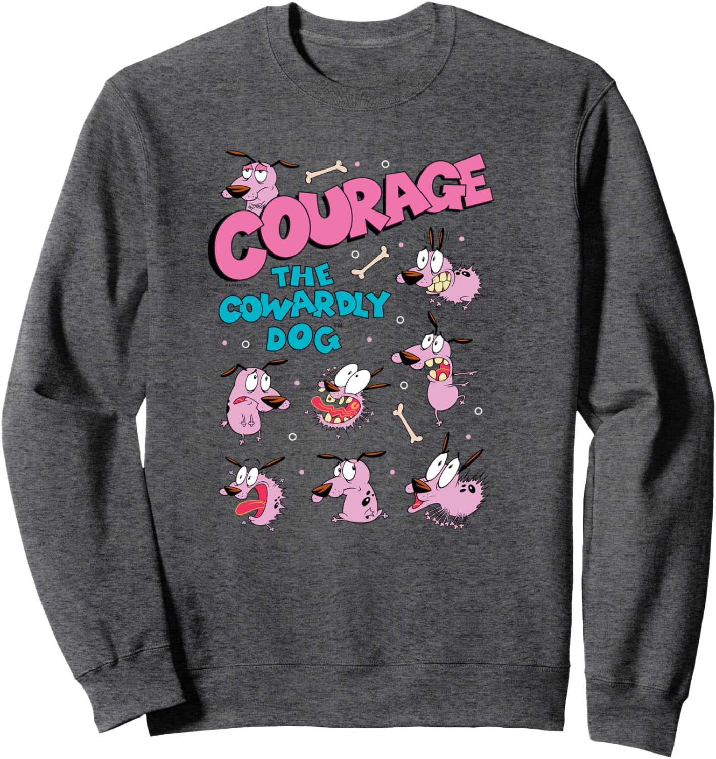 Courage the Cowardly Dog Moods of Courage Collage Cartoon Sweatshirt