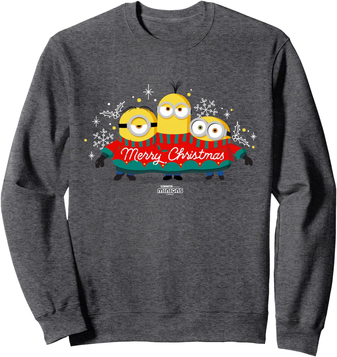 Minions Merry Christmas Festive Holiday Sweatshirt